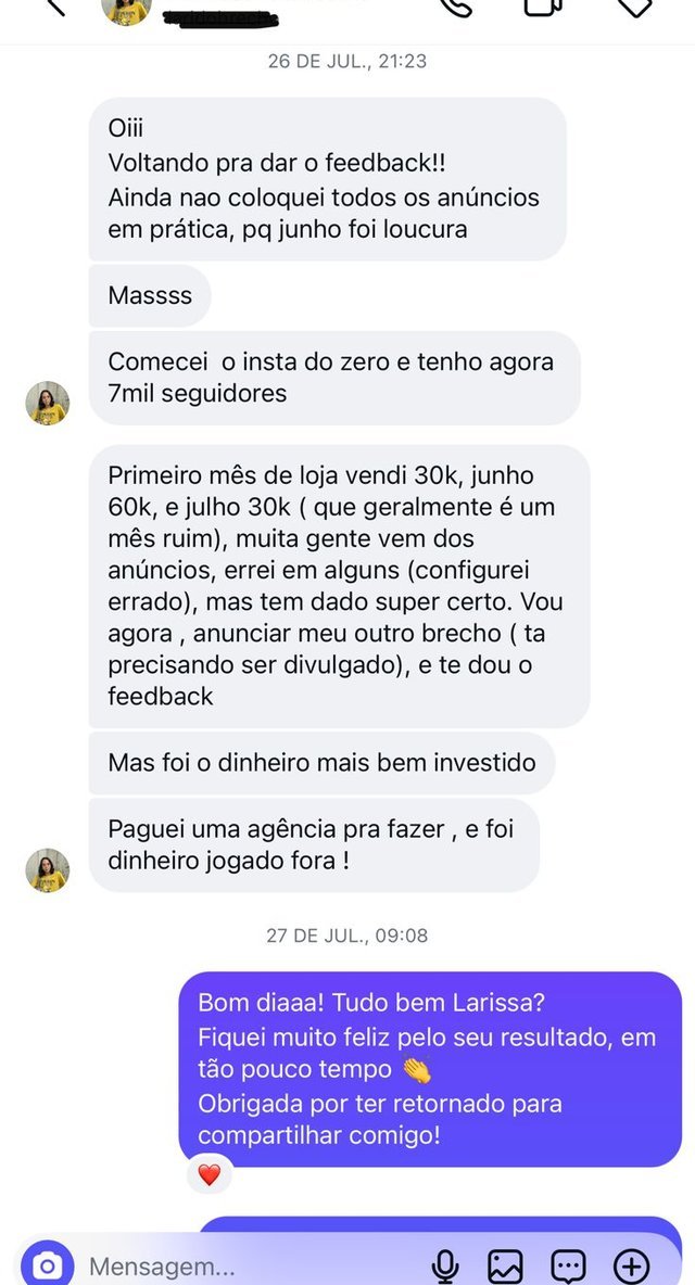 Depoimento da Larissa