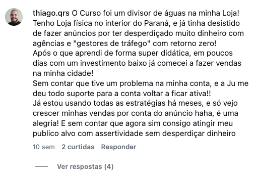 Depoimento do Thiago